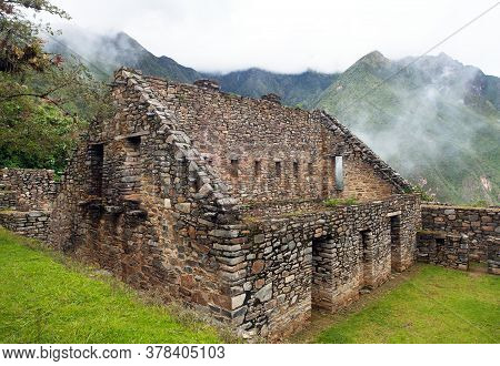 Choquequirao, One Of The Best Inca Ruins In Peru. Choquequirao Inca Trekking Trail Near Machu Picchu