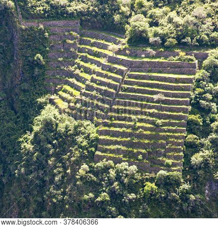 Choquequirao, One Of The Best Inca Ruins In Peru. Choquequirao Inca Trekking Trail Near Machu Picchu