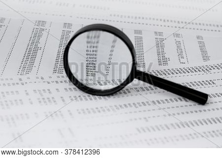 Sales Increase. Magnifying Glass Business Concept.profit Up.