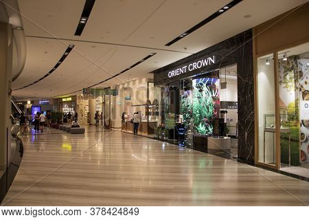 Singapore, 24 Jul, 2020: Interior Of The Jewal Changi Airport In Singapore. Jewel Changi Airport Is 
