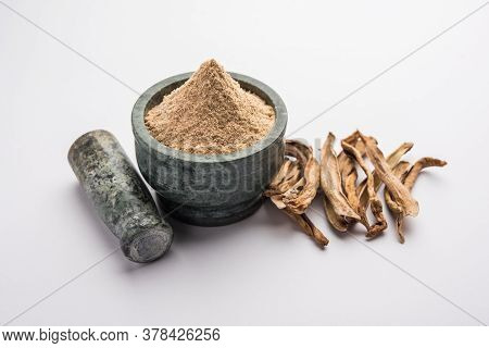 Dry Mango Powder Is An Indian Spice Amchoor With Raw Dried Fruit