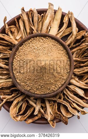 Dry Mango Powder Is An Indian Spice Amchoor With Raw Dried Fruit