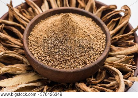 Dry Mango Powder Is An Indian Spice Amchoor With Raw Dried Fruit