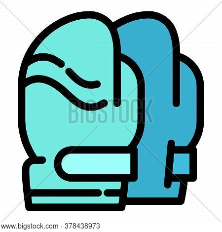 Ski Resort Winter Gloves Icon. Outline Ski Resort Winter Gloves Vector Icon For Web Design Isolated 