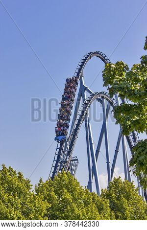 Roller Coaster In Europapark, Rust, Germany