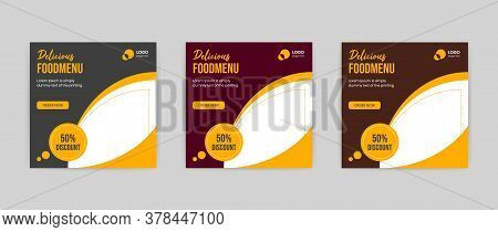 Delicious Food Social Media Post Design Template