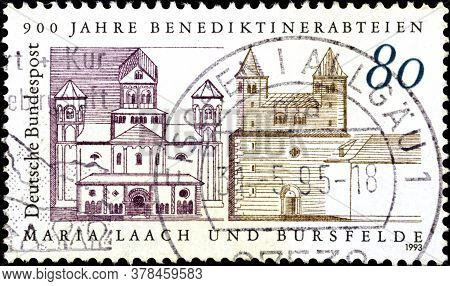 02 09 2020 Divnoe Stavropol Territory Russia The Postage Stamp Germany 1993 The 900th Anniversary Of