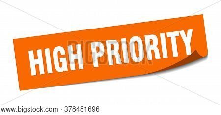 High Priority Sticker. High Priority Square Sign. High Priority. Peeler