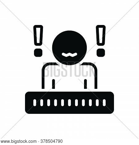 Black Solid Icon For Anxiety Headache Phobia Depressed Psychology Stressed Worried Angst Nervousness