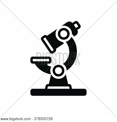 Black Solid Icon For Microscope Instrument Laboratory Magnify Pharmacology Experiment Scientific Lab