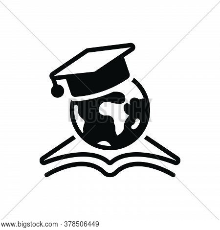 Black Solid Icon For Education-for-all  Online Global Graduation Discover Technology Total Every Eac