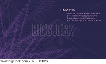 Abstract Red Geometric Background With Unusual Rays. 16:9 Aspect Ratio. Design Layout For Video Back