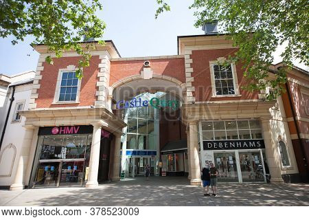 The Castle Quay Shopping Centre With Debenhams And Hmv In Banbury, Oxfordshire In The Uk, Taken On T