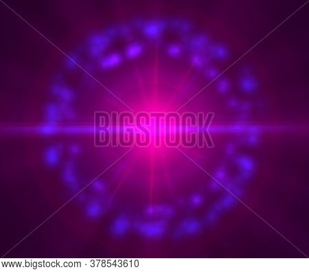 Pulsar Star Light In Space, Illustration Abstract