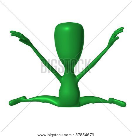 หลังบน Twine หุ่นเขียว 3D