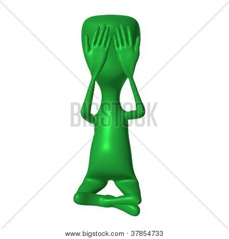 3D หุ่น Mimicking ตาปิด ด้วยมือ