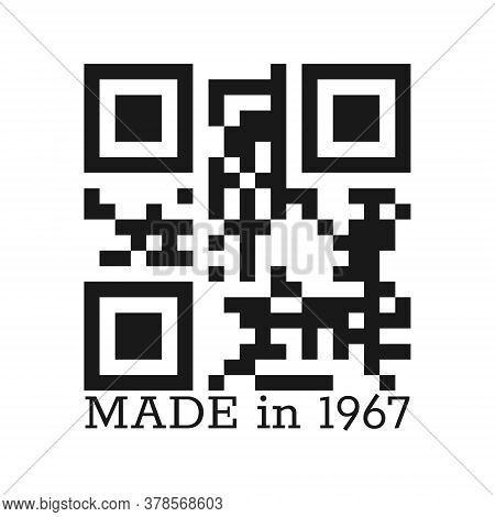 Inscription Was Made In 1967 For Clothing, Textiles And Greetings. Vector Illustration Isolated On A
