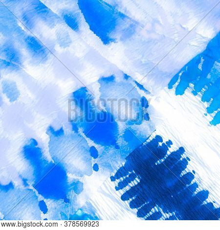 Ice Damask Patchwork. Clouds White Patchwork. Oriental Space Indigo Textile. Marine Cold Ornamental 