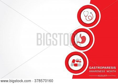 Vector Illustration Of Gastroparesis Awareness Month Observed In August