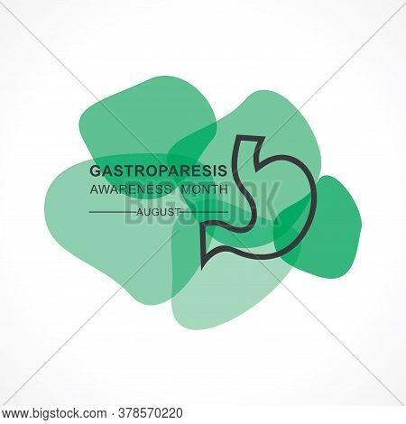 Vector Illustration Of Gastroparesis Awareness Month Observed In August