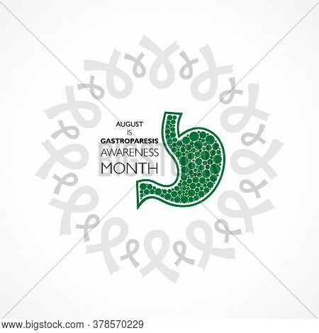 Vector Illustration Of Gastroparesis Awareness Month Observed In August