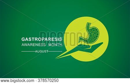 Vector Illustration Of Gastroparesis Awareness Month Observed In August