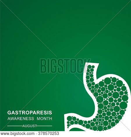 Vector Illustration Of Gastroparesis Awareness Month Observed In August