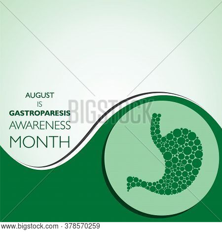 Vector Illustration Of Gastroparesis Awareness Month Observed In August