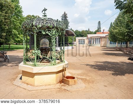July 20th 2020, Podebrady, Czechia. Eliscin Spring At  Spa Colonnade With Healing Mineral Springs