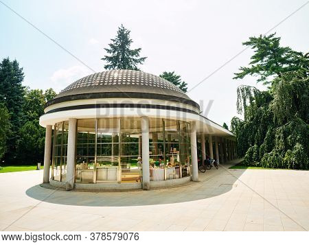 July 20th 2020, Podebrady, Czechia. Mineral Spring Bocek In Spa Park, Hot Summer Day