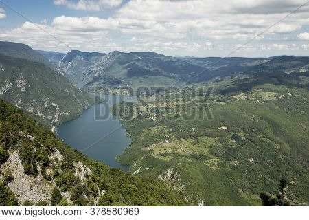 View At Perucac Lake And River Drina From Tara Mountain In Serbia