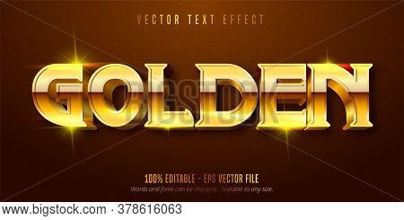Golden Text, Shiny Gold Style Editable Text Effect