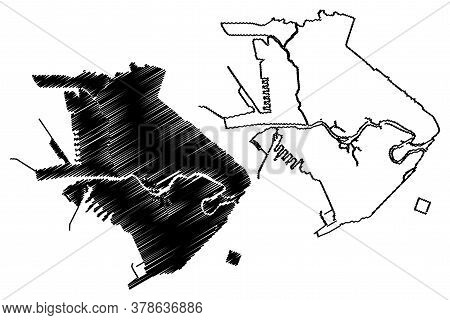 Manila City (republic Of The Philippines, Metro Manila, National Capital Region) Map Vector Illustra