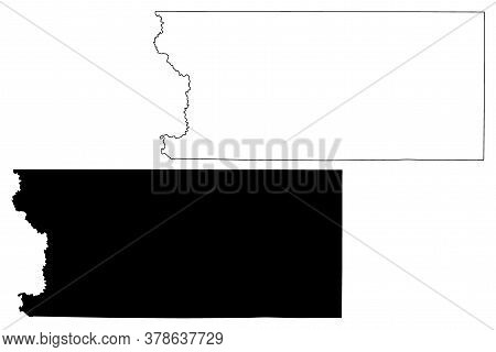 Lyon County, Iowa (u.s. County, United States Of America, Usa, U.s., Us) Map Vector Illustration, Sc