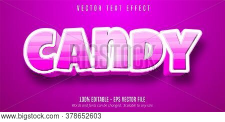 Candy Text, Cartoon Style Editable Text Effect