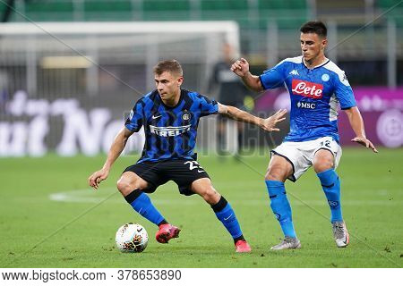 Milano (italy) 28th July 2020. Italian Serie A. Fc Internazionale Vs Ssc Napoli. Nicolo\' Barella Of
