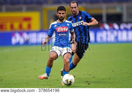 Milano (italy) 28th July 2020. Italian Serie A. Fc Internazionale Vs Ssc Napoli. Lorenzo Insigne Of 