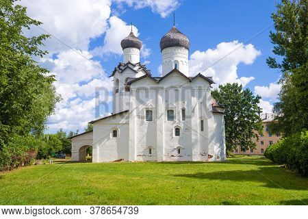 Transfiguration Cathedral On A Sunny July Day. Staraya Russa, Russia