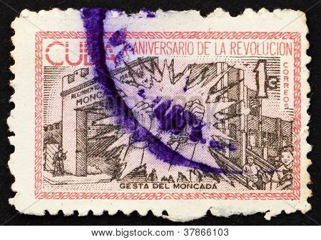 Postage stamp Cuba 1963 Broken Chains atMoncada
