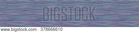 Seamless Vector Banner Pattern Marl Stripe. Rainbow Variegated Heather Texture Border Background. Vi