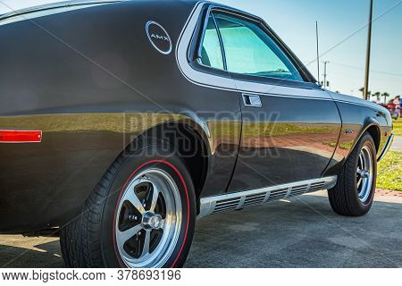 Daytona Beach, Fl / Usa - March 25, 2018: Brown 1970 American Motos Amx Muscle Car At The Spring 201