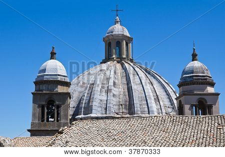 Katedralen i St. Margherita. Montefiascone. Lazio. Italien.