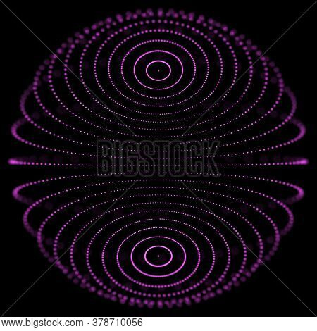 Abstract Background With Dots And Lines . Big Data Visualization. 3d Rendering
