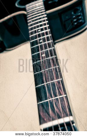 Akustisk Guitar detaljer lukke