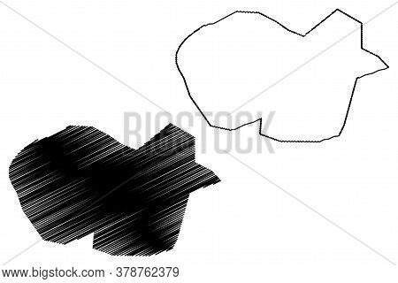 Tabuk City (kingdom Of Saudi Arabia, Tabuk Province) Map Vector Illustration, Scribble Sketch City O
