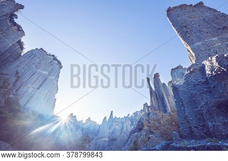 Unusual Putangirua Pinnacles, New Zealand