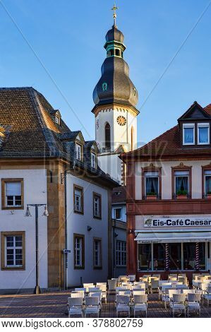 Speyer, Germany - Mar 15, 2020: St. Josephs Parish Church In Speyer In Rhineland-palatinate. St. Jos