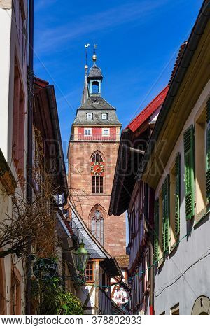 Neustadt, Germany - Mar 15, 2020: In The Streets Of The Beautiful Old Town Of Neustadt On The Wine R