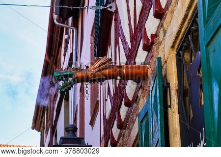 Neustadt, Germany - Mar 15, 2020: In The Streets Of The Beautiful Old Town Of Neustadt On The Wine R