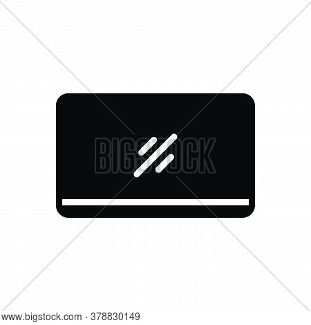 Black Solid Icon For Screen Display Device Laptop Programmatic Technology Digital Software Computer 
